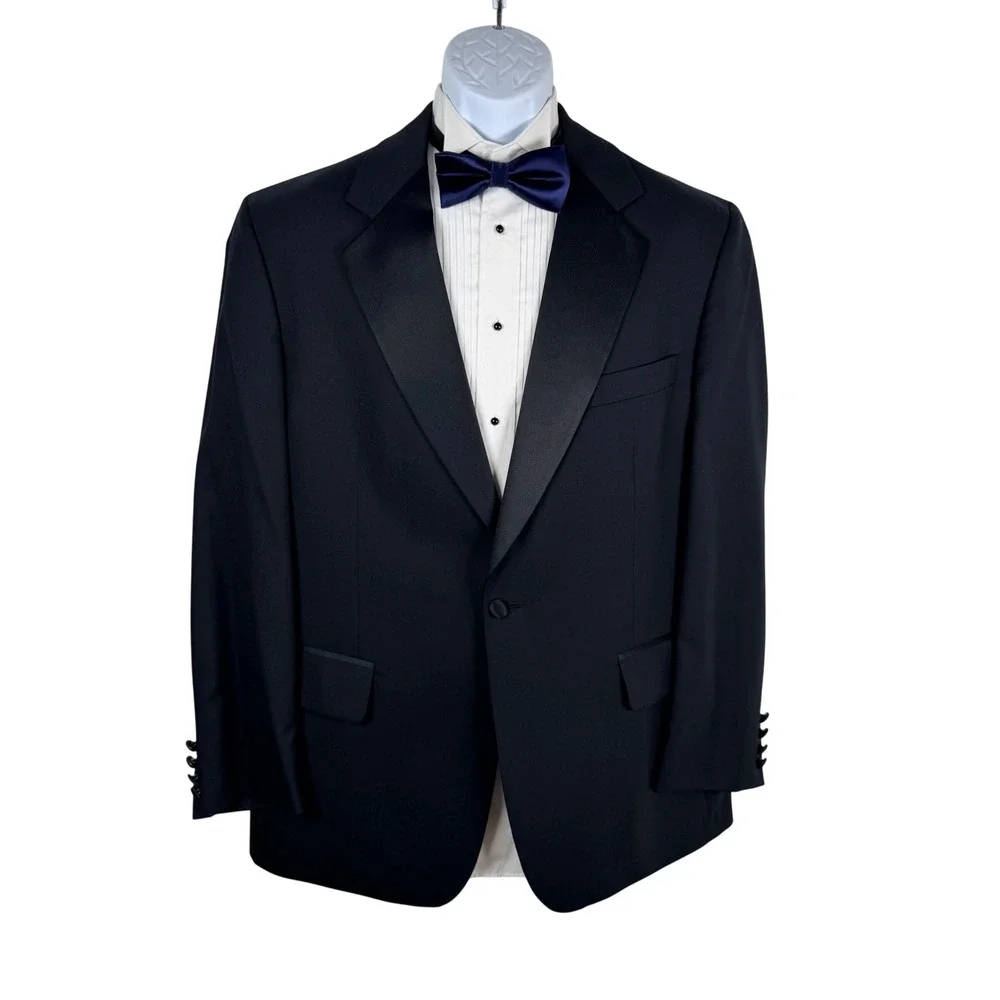 Vtg Brooks Brothers 346 Tuxedo Suit Wool 41R 35x30.5 Pleated Pants Suspenders